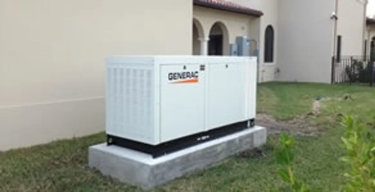 generator installation service showing standby generator professionally installed for residential power backup in Olathe, KS