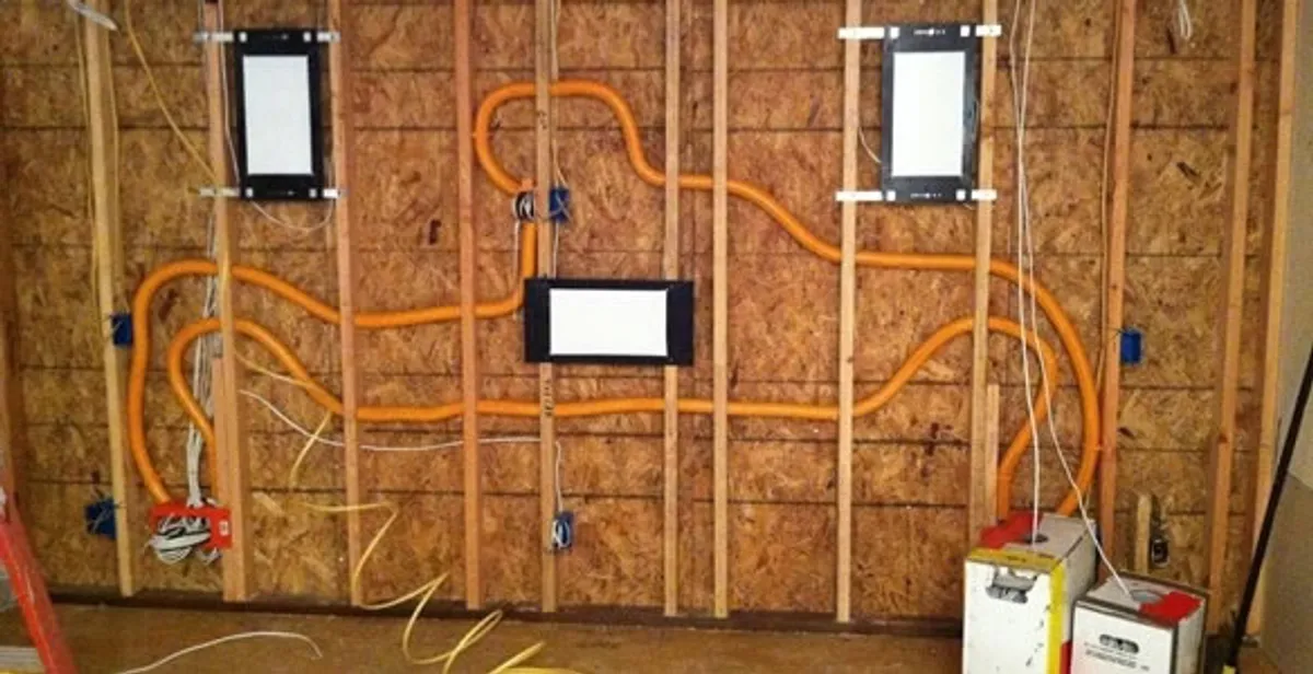 new construction wiring project displaying complete electrical system layout installed by professionals in Olathe, KS