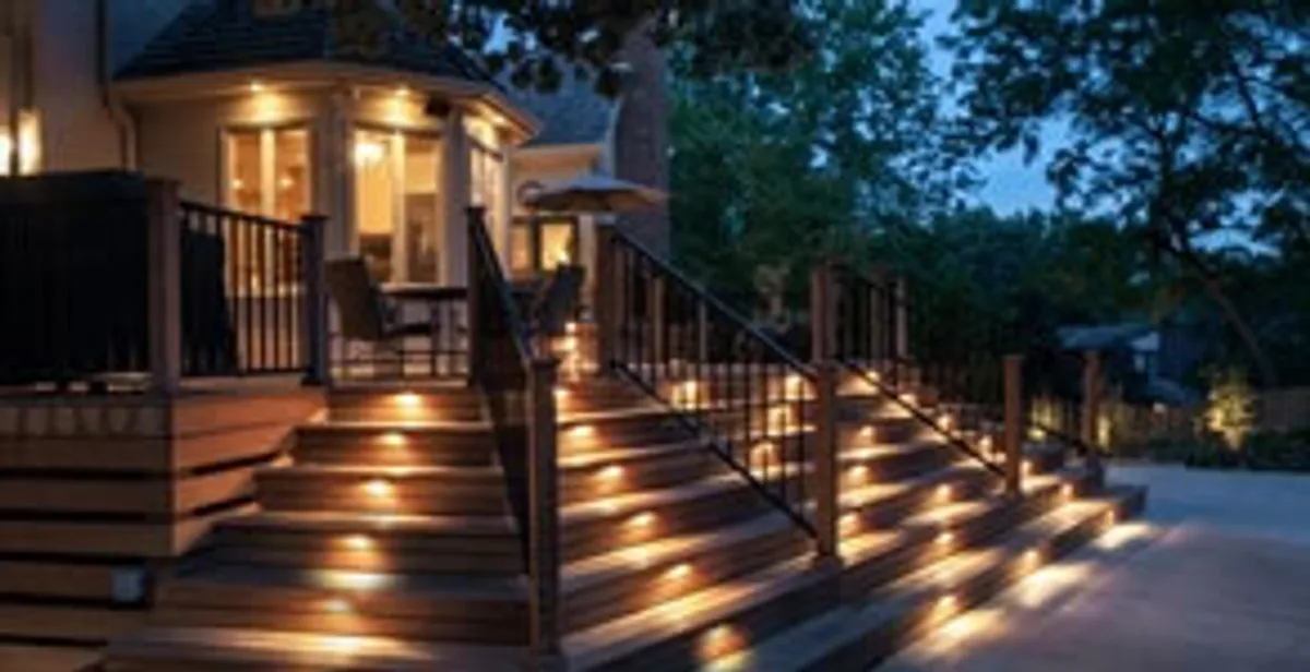 Residential electrician installing outdoor lighting for home safety in Olathe, KS